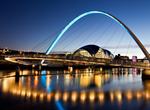 Cross Gateshead Millennium Bridge, Newcastle, England