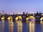 Cross Charles Bridge, Prague, Czechia