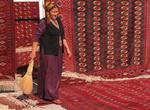Shop for Rugs at Tolkuchka Bazaar, Ashgabat, Turkmenistan
