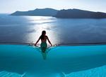 Swim in The Perivolas Infinity Pool, Santorini, Greece 