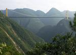 Drive across Sidu River Bridge, China