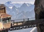 Walk across Aiguille du Midi Bridge, France