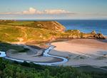 Camp at Three Cliffs Bay, Swansea, Wales