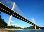 Drive across Ting Kau Bridge, Hong Kong