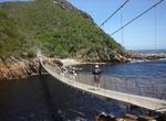 Walk across Storms River Mouth Bridge, Tsitsikamma National Park, South Africa