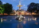 See Peacock Fountain, Christchurch, New Zealand