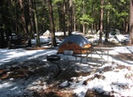 Camp at Upper Pines Campground, Yosemite Valley, California