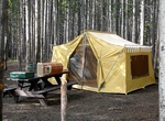 Camp at Canyon Campground, Yellowstone National Park, Wyoming