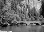 Walk across Ahwanee Bridge, Yosemite Valley