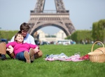 Picnic by the Eiffel Tower, Paris, France