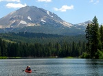 Kayak Manzanita Lake, Lassen Volcanic National Park, California