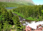 See Redrock Falls & Lake, Glacier National Park, Montana