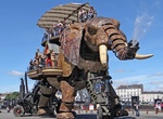 Ride Steampunk Elephant at Les Machines de L'ile in Nantes (Machines of the Isle of Nantes), France