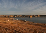 Camp at Lone Rock Beach, Lake Powell, Utah