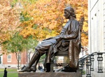 Rub the Shoe of John Harvard Statue, Harvard Yard, Cambridge, Massachu­setts