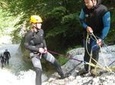 Canyoning in the Fratarica Canyon of the Soca valley