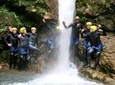 Canyoning in the Susec Canyon of the Soca valley