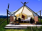 Glamp at Yellowstone Under Canvas, West Yellowstone, Montana