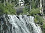 Walk across Narada Falls Bridge, Mount Rainier National Park
