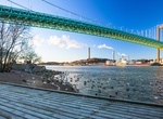 Walk Across Älvsborg Bridge, Gothenburg, Sweden