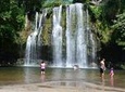 Miravalles Volcano and Waterfalls from Playa Hermosa