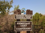 Camp at Kumeyaay Lake Campground, Mission Trails Regional Park, California