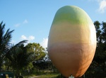 See The Big Mango in Bowen, Queensland, Australia
