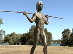 See Yagan Statue on Heirisson Island, Perth, Western Australia