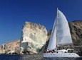 Private Sailing Catamaran in Santorini with BBQ Meal and Drinks