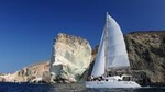 Private Sailing Catamaran in Santorini with BBQ Meal and Drinks