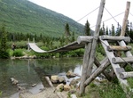 Cross Gunsight Lake Suspension Bridge, Glacier National Park, Montana