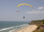 Paragliding above Varkala Beach, India