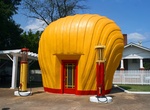 See the Last Shell Oil Clamshell Station, Winston-Salem, North Carolina
