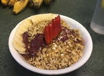 Eat Da Hawaiian Acai Bowl at Diamond Head Health Cove Bar, Honolulu, Hawaii