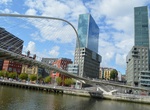 Cross Zubizuri Bridge, Bilbao, Spain