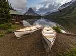 See Swanson Boathouse, Glacier National Park, Montana