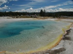 See Rainbow Pool, Yellowstone National Park, Wyoming