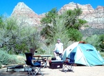 Camp at Watchman Campground, Zion National Park