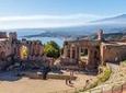 Etna and Taormina from Cefalù