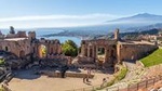 Etna and Taormina from Cefalù