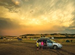 Camp at Sage Creek Campground, Badlands National Park, South Dakota