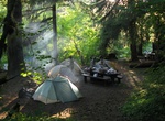 Camp at Sol Duc Campground, Olympic National Park, Washington