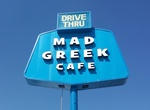 Eat at The Mad Greek Cafe, Baker, California
