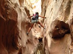 Canyoneer Sheets Gulch Slot Canyon, Capitol Reef National Park, Utah