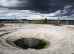 See Blue Funnel Spring, Yellowstone National Park, Wyoming