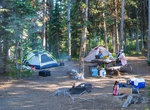 Camp at Lewis Lake, Yellowstone National Park, Wyoming