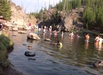 Swim at Firehole River Swimming Area, Yellowstone National Park, Wyoming