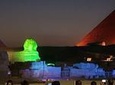 Giza Pyramids and Light Show at night with Hotel Transport