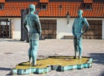 See David Černý's Peeing Statues, Prague, Czechia