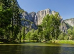 See Yosemite Falls from Swinging Bridge, Yosemite National Park, California